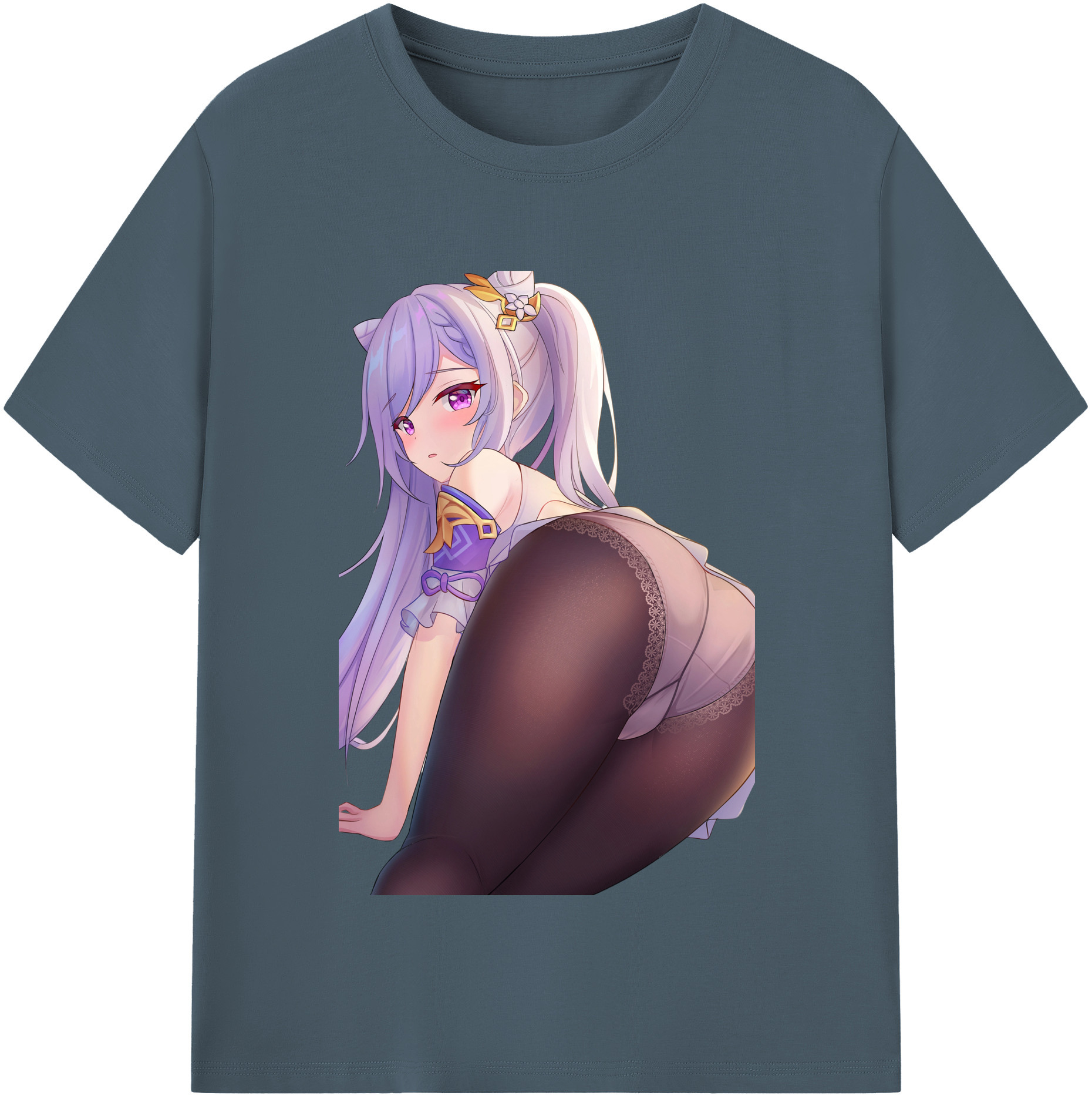 げんし神 刻晴 こくせい genshin Kokusei 綿100％半袖Tシャツ（フロントプリント）